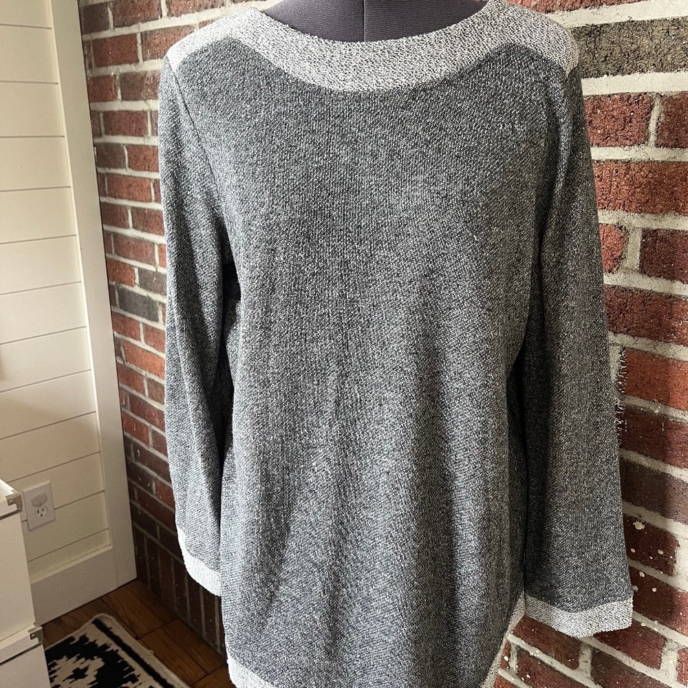 Zenergy by Chico’s women’s L zip shoulder grey long sleeve